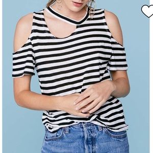 🆕LNA Tripe Avalanche Tee striped black and white